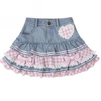 Preppy Stiliaus Lolita Kawaii Sijonai Japoniški Saldūs Mini Moteriški Harajuku Mieli Kamuoliniai Suknelės Džinsiniai Skater Y2K Aukštu Liemeniu Nėriniai Torto Sijonai S