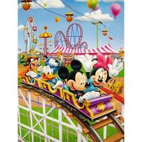 Disney Diamond Painting Mickey and Friends Roller Coaster Illustration 5D DIY Rhinestone Diamond Embroidery Cross-stitch Home and Wedding Decorations Round 20x30cm