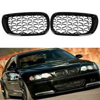 Juodos ir chromo deimantinės grotelės BMW E46 sedano/universalo facelift 2002-2005 4 durų