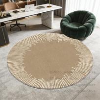 Ins Minimalistinis Juodas Baltas Apvalus Kilimas Svetainės Prabangus Minkštas Dekoro Kilimas Miegamojo Neslystantis Nepūkuojantis Lengvai Valomas Prieškambario Kilimas 80x80cm
