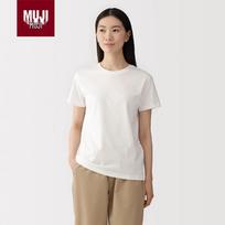 MUJI Tenjiku Weave Crew Neck Short Sleeve T-Shirt M balta