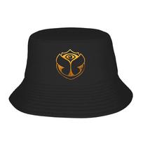 Tomorrowland Paplūdimio skrybėlaitė kibirėlis WoUnisex Unisex Unisex Belgijos elektroninės šokių muzikos Vasarinė žvejo Unisex skrybėlaitė One Size brown