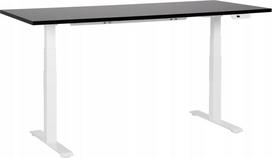 Kompiuterio stalas reguliuojamo aukščio Beliani Destin III Electric, 180 cm x 72 cm, 74 - 119 cm, balta sp./juoda sp.