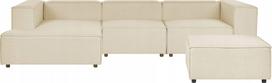 Modulinė sofa, su pufu Beliani Aprica, smėlio sp., kairinė, 326 x 180 cm x 68 cm