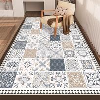 Spalvota languota PVC odos neslystanti grindų kilimėlis balkonui, virtuvės kilimėliai kojoms, atsparus aliejui, nešvarumams, lengvai valomas kilimas Tapis 50x80cm