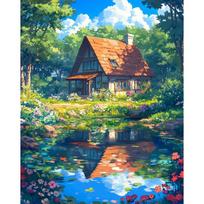 CHENISTORY Diy Picture Painting By Numbers Landsape Acrylic Paints On Canvas Coloring By Numbers Home Decoration 20x30cm no frame