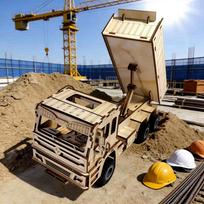 1 wooden DO-IT-YOURSELF construction vehicle a Imaginative 3D puzzle ideal as a festive Present or home decoration balta