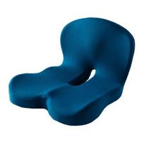 Atminties putų sėdynės pagalvėlė su atlošu Ergonominė juosmens atrama Švelni liesti Streso mažinimas L formos kėdės pagalvėlė A mėlyna