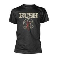 Rush Unisex Suaugusiųjų Amerikos Turas 1977 Marškinėliai S juoda