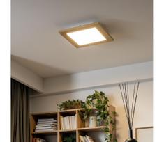 Eglo - LED RGBW dimeriuojama paviršinė LED panelė SALOBRENA-C LED/16W/230V ruda + nuotolinis pultas