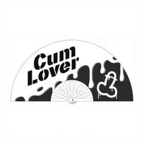Vėduoklė M Proud Cum Lover Fan, juoda/balta