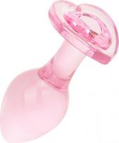 Analinis kaištis Easytoys Anal Collection stiklinis mažas 7 cm rožinis