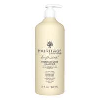 Hairitage Ilgio Patikrinimas Šampūnas su biotinu ir jamaikiniu juoduoju ricinų aliejumi Storinantis + suteikiantis apimties be sulfatų + saugus dažytiems plaukams + veganiškas feu