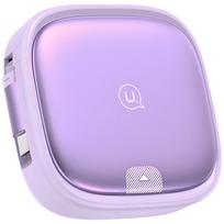 3 viename laidas USAMS 60W MicroUSB/USB-C/Lightning su dėžute Violetinis