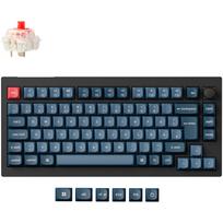 V1 Max, Gaming-Tastatur schwarz/blaugrau, DE-Layout, Gateron Jupiter Red, Hot-Swap, RGB
