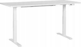 Kompiuterio stalas reguliuojamo aukščio Beliani Destin III Electric, 180 cm x 72 cm, 74 - 119 cm, balta sp.