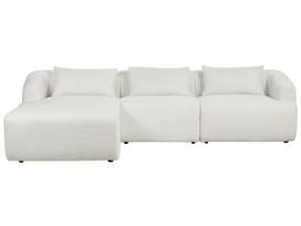 Kampinė sofa Beliani Svansele Boucle, balta sp., kairinė, 278 x 174 cm x 72 cm
