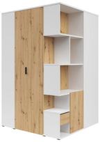 Spinta Homeland, balta sp./artisan oak, 135 cm x 136 cm x 216 cm