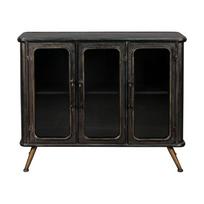 Juodos spalvos iš metalo vitrina 100x80x37 cm Denza – Dutchbone