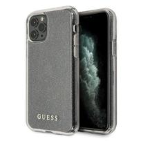Guess GUHCN65PCGLSI iPhone 11 Pro Max sidabrinis kietas dėklas Glitter