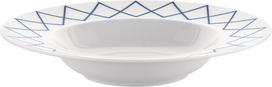 Alessi Lėkštė gili La Bella Tavola 23 cm, su mėlynu raštu