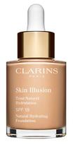Skystas makiažo pagrindas Clarins Skin Illusion Natural Hydrating Foundation, SPF 15, šviesiai ruda sp., 108.3 organza, 30 ml