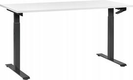 Kompiuterio stalas reguliuojamo aukščio Beliani Destin III, 160 cm x 72 cm, 74 - 119 cm, balta sp./juoda sp.
