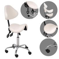 Balninė kosmetologinė meistro kėdutė su atlošu Sola Comfy Base white