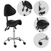 Balninė kosmetologinė meistro kėdutė su atlošu Sola Comfy Base black