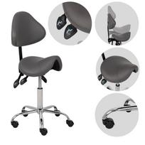 Balninė kosmetologinė meistro kėdutė su atlošu Sola Comfy Base grey