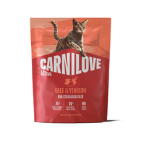 CARNILOVE Active Beef&Venison Sterilised sausas pašaras katėms su jautiena ir elniena, 400 g
