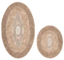 Vonios kilimėlių rinkinys Foutastic Crown 394ANR1740, šviesiai ruda sp., 60 cm x 100 cm
