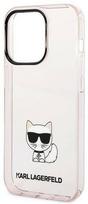 Telefono dėklas Karl Lagerfeld KLHCP14XCTTRI, Apple iPhone 14 Pro Max, skaidri sp./rožinė sp.