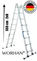 Daugiafunkcinės Teleskopinės Kopėčios su Stabilizatoriumi 555 cm (LG5.5)
