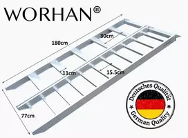 Didelės apkrovos sulankstoma rampa motociklams - 180 cm (MR6EUR)
