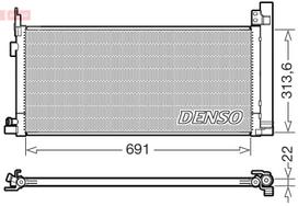 DENSO Oro kondicionieriaus kondensatorius DCN50124
