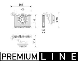 MAHLE Oro kondicionieriaus garintuvas BEHR *** PREMIUM LINE *** AE 262 000P