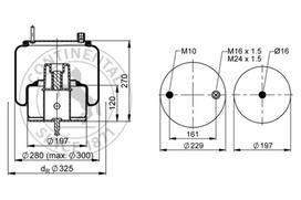 CONTITECH AIR SPRING Pneumatinės pakabos pagalvė 6635 N P01