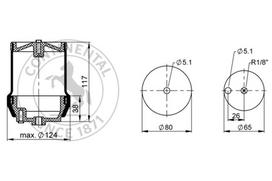 CONTITECH AIR SPRING Pneumatinės pakabos pagalvė 864 Z