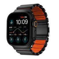 Apyrankė Nomad Stratos Band, black titanium, ultra orange FKM - AW 45/46/49mm