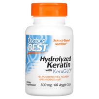 DOCTOR'S BEST hidrolizuotas keratinas 500 mg - 60 kapsulių