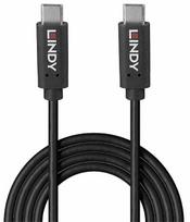 Laidas Lindy 36976, 2 x USB Type C male, 100 cm, juoda sp., 100 W