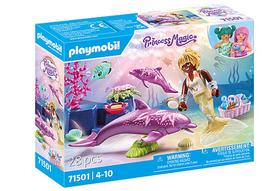 Konstruktorius Playmobil Princess Magic Mermaid With Dolphins 71501, 28 vnt., įvairių spalvų