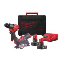 4933480592 MILWAUKEE ĮRANKIŲ RINKINYS M12 FPP2G2-402X (FPD2 + FID2, 2 X 4.0 AH)