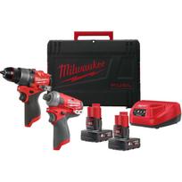 4933480594 MILWAUKEE ĮRANKIŲ RINKINYS M12 FPP2E2-402X (FPD2 + FMT, 2 X 4.0 AH)