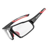 Rockbros SP216BK UV400 fotochrominiai dviračių akiniai, juodos ir raudonos spalvos