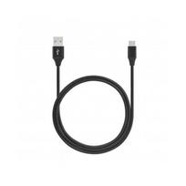 Kabelis TOTI USB cable 1 m 2A metal head USB-A to Type C 2.0, Juodas