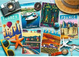 Dėlionė Trefl Holiday Postcards 10714, 68.3 cm x 48 cm, 1000 vnt., įvairių spalvų