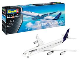 Konstruktorius, lėktuvas Revell Lufthansa Airbus A340-300, 114 vnt., balta sp.