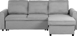 Kampinė sofa - lova Beliani Nesna, pilka sp., kairinė, 228 x 145 cm x 84 cm